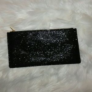 Versatile No 7 black sequen clutch purse wallet